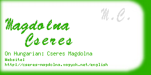 magdolna cseres business card